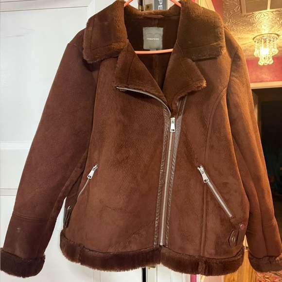 Maurices Jackets & Blazers - Maurices Chocolate Brown Teddy Jacket NEW